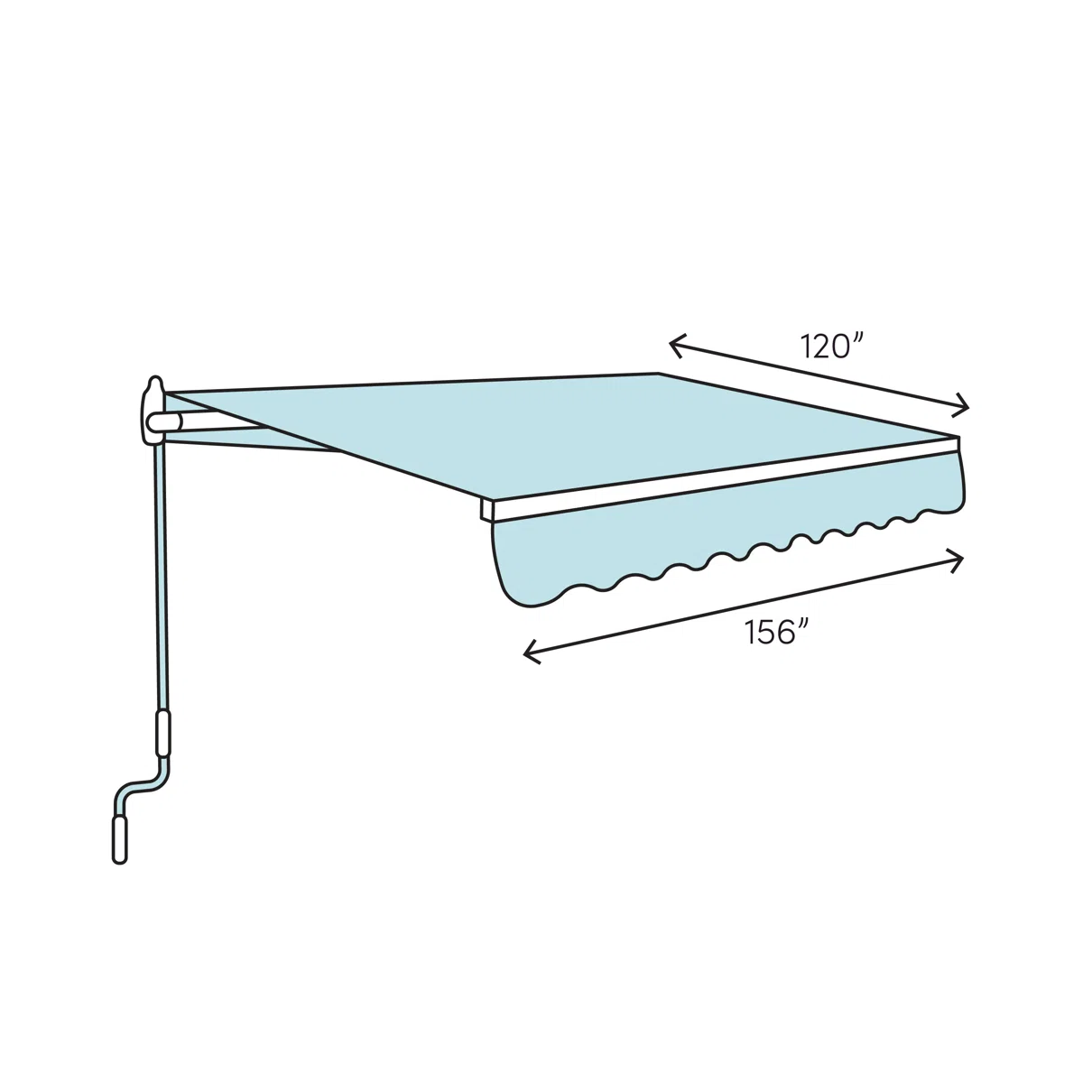 ALEKO Motorized Retractable Outdoor Awning with White Frame