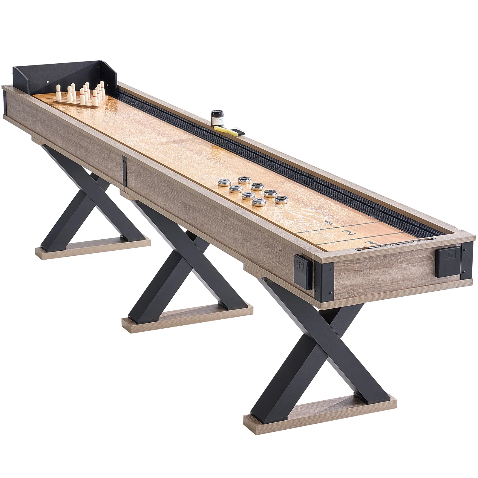 2-in-1 Shuffleboard and Bowling Combo Game Set