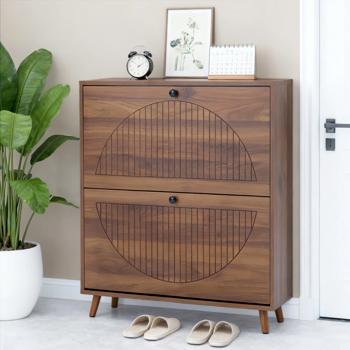 Flip Down Shoe Storage Shoe Cabinet 20 Pairs