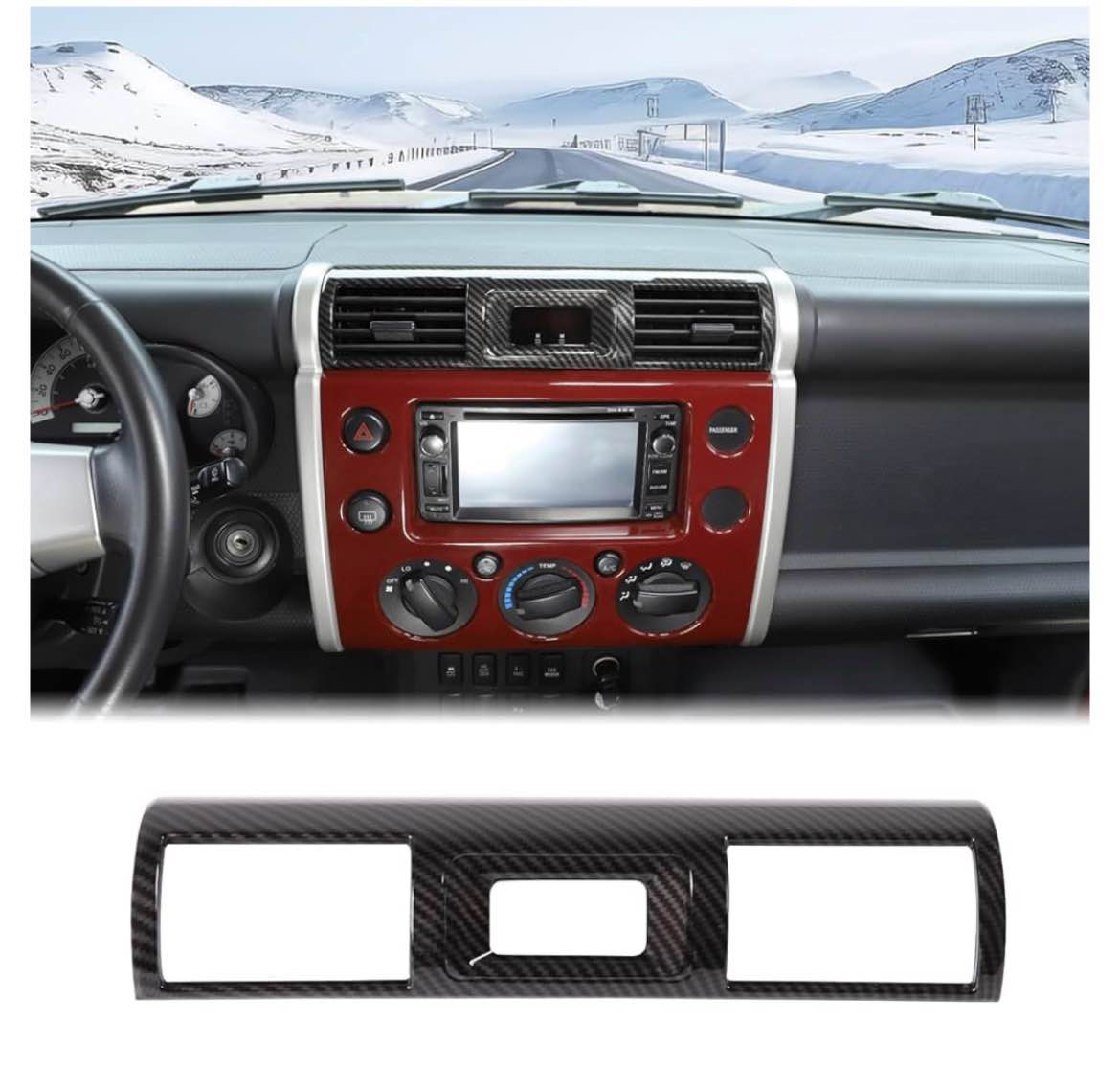 Aunginsy Center Console Air Outlet Cover Compatible with Toyota FJ Cruiser 2007-2021 Car Air Conditi