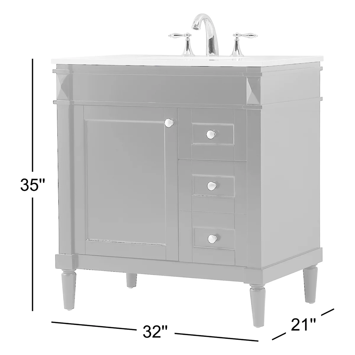 Readington 32" Single Bathroom Vanity Set