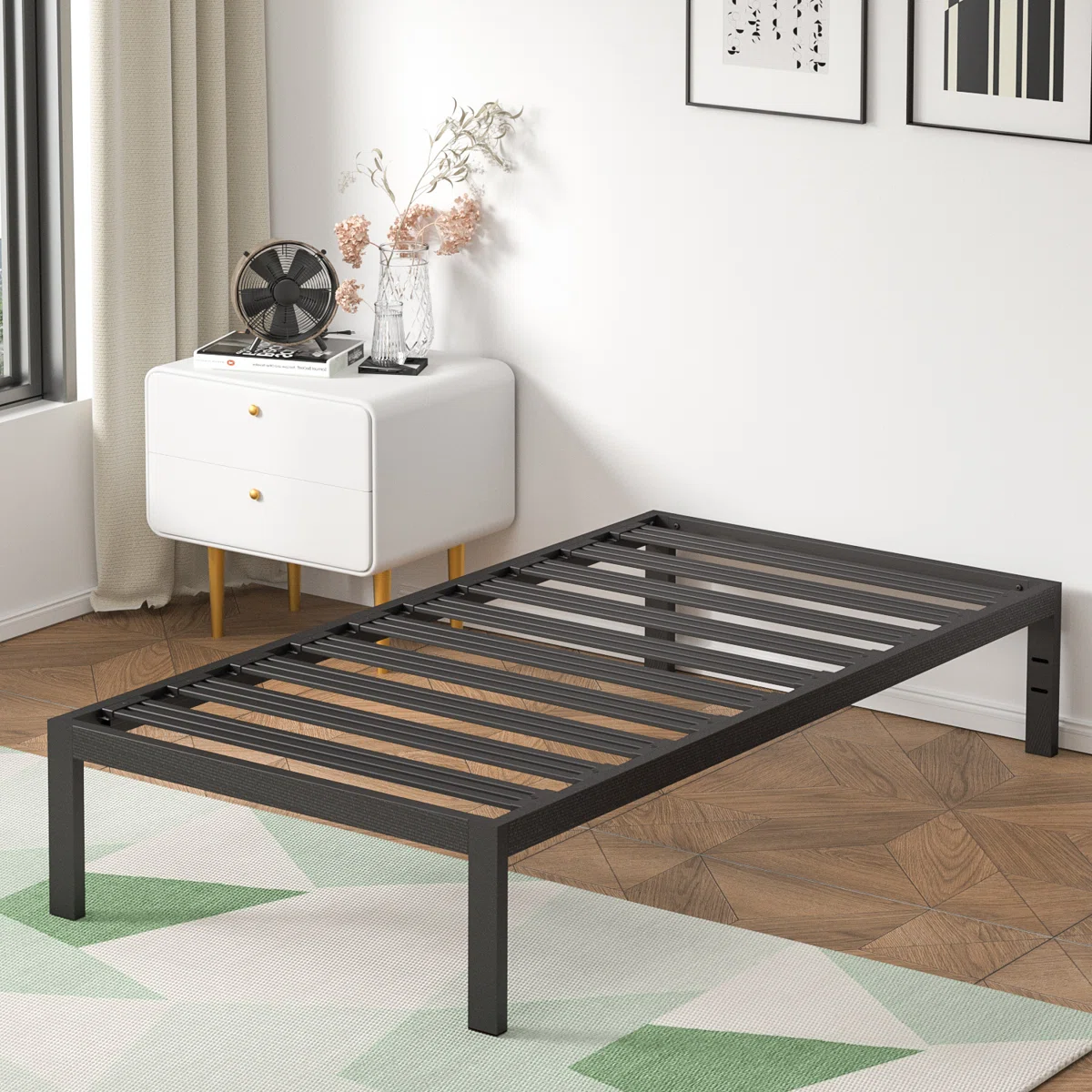 Witherington 14'' Heavy Duty Bed Frame, Noise Free, Strengthen Frame & Slats