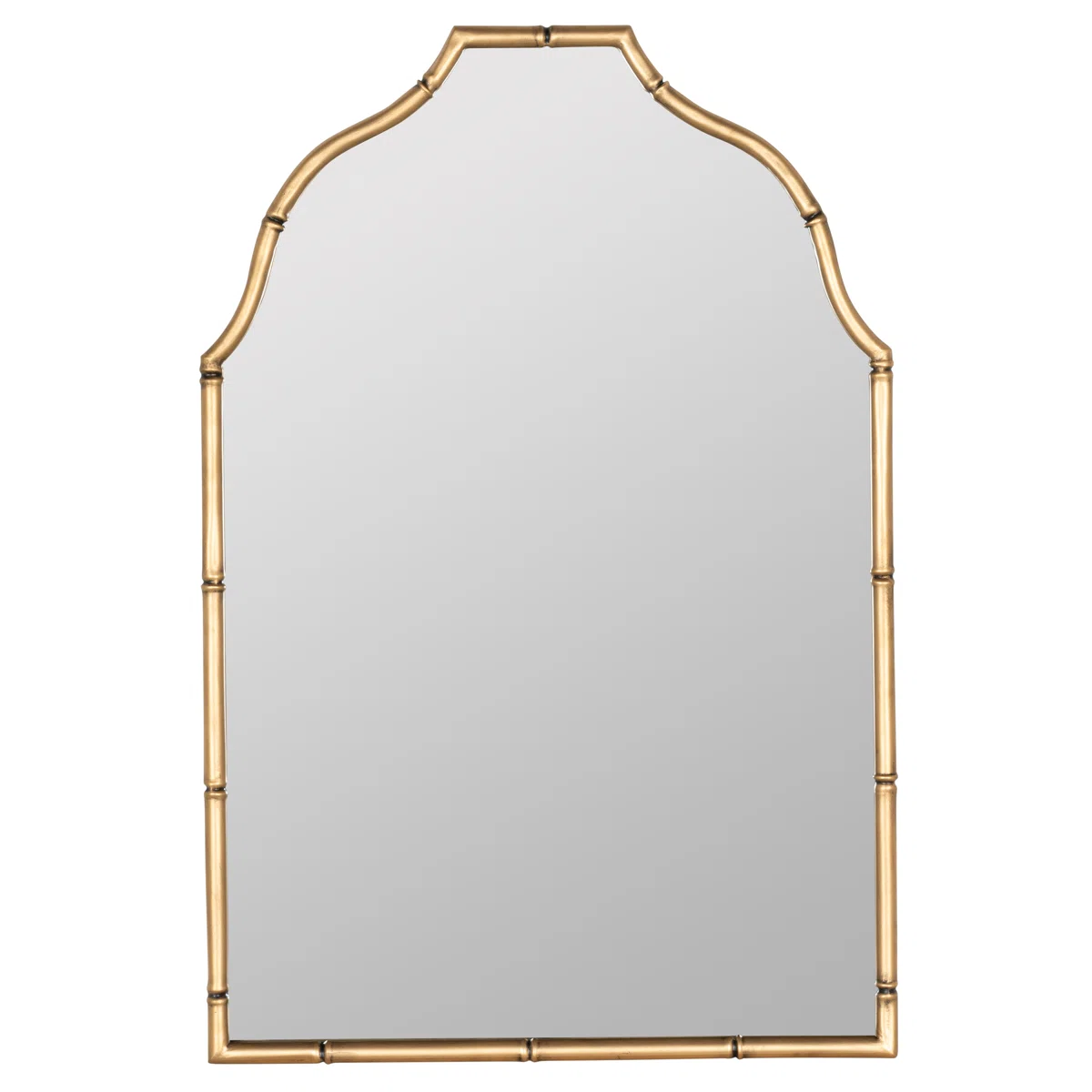 (broken)Metal Framed Wall Mounted Accent Mirror in Gold