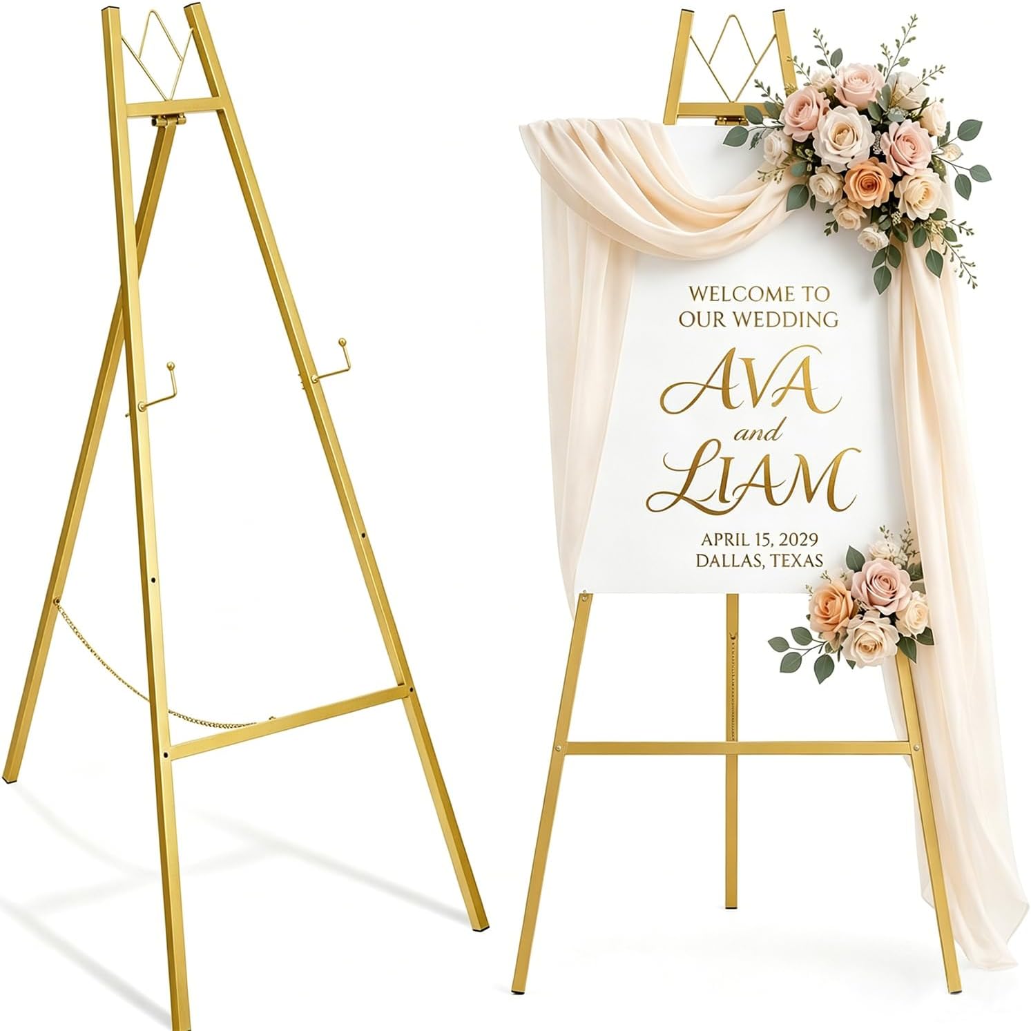 Gold Easel Stand for Sign / Painting / Wedding Sign