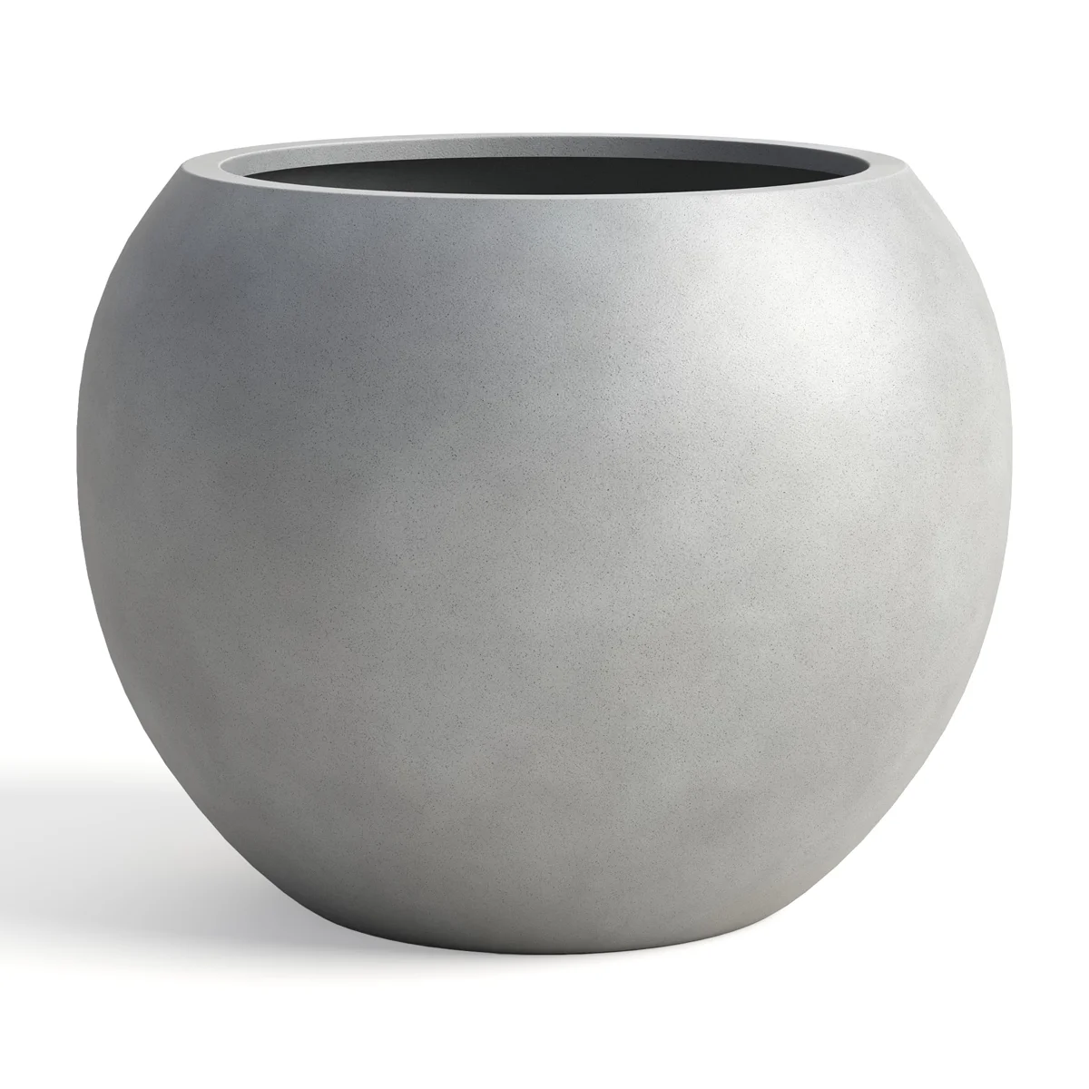 Large Round Fiberstone Planter With Drainage Hole, Indoor/Outdoor Large Plant Pot For Home Patio Garden, Ideal For Large Plants