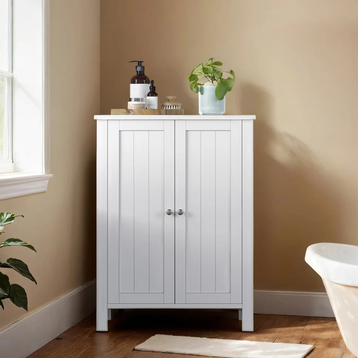 Laken 31.4" H Freestanding Storage Cabinet,With Adjustable Shelves