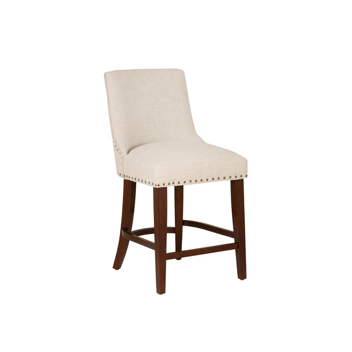 Alejoa Upholstered Nailhead Trim Counter Stool