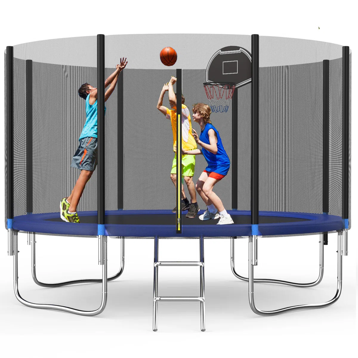 SENCHO GINSYTALIOR 12' Round Backyard Trampoline with Safety Enclosure (Box 1)