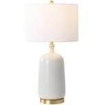 Thierra 28.25 Inch Cream/Brass Ceramic Table Lamp