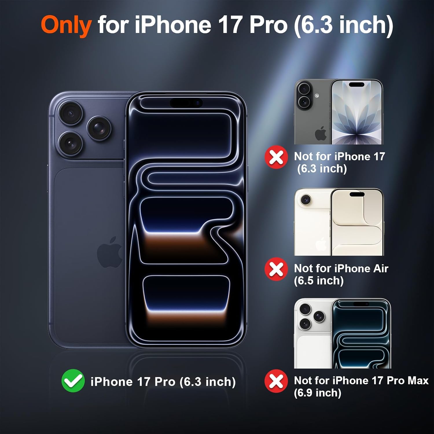 SUPFINE Magnetic for iPhone 17 Pro Case (Compatible with MagSafe)(Military Grade Drop Protection) Translucent Matte Shockproof with Anti-Fingerprint Phone Cover,Dark Blue Dark Blue iPhone 17 Pro
