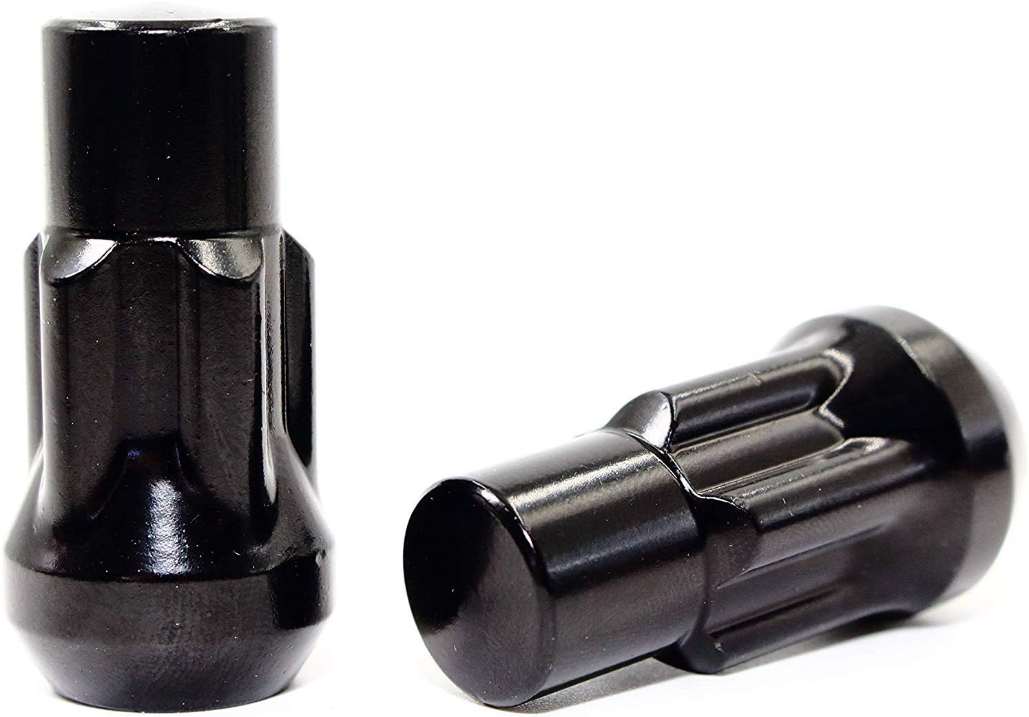 Set of 4 14x1.5 Veritek Black Acorn Bulge Tuner 1.75 Inch Security Wheel Locks for Buick Cadillac Chevy Ford GMC Jeep Nissan Toyota Aftermarket Custom Wheels SUV Truck