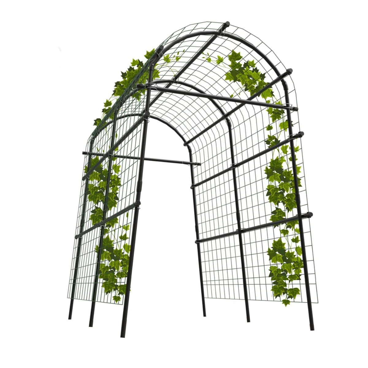 Garden Arch Trellis, 7.5FT Extra Tall Polyethylene-Coated Stainless Steel Garden Trellis for Climbing Plants, Vegetables, Flowers, Outdoor Pergola Arbor Wedding Party Decoration, Cucumber Trellis, Gar