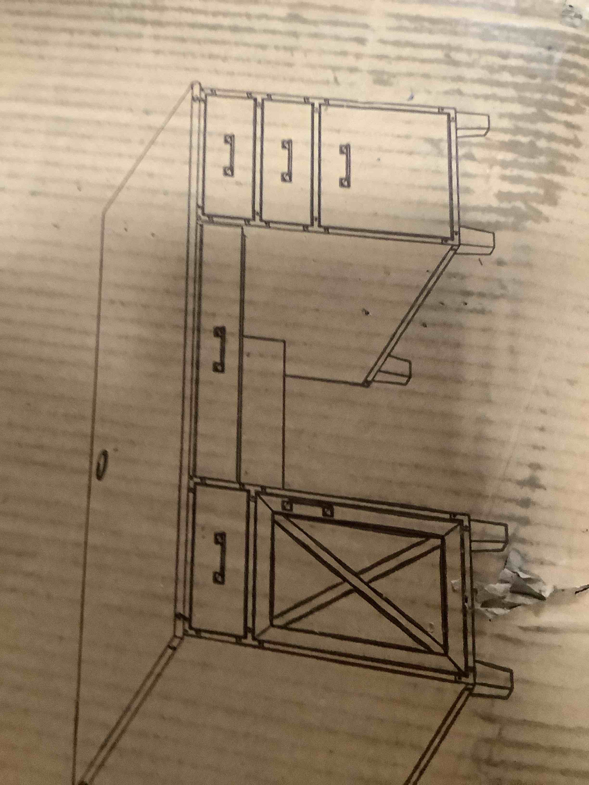 59 x 29.5 Rectangular desk incomplete box 2 of 2