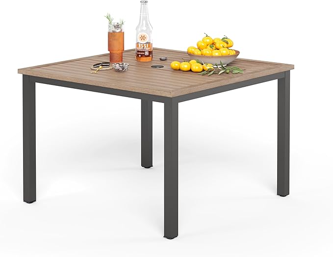 Metal Slat Panel Outdoor Table Top