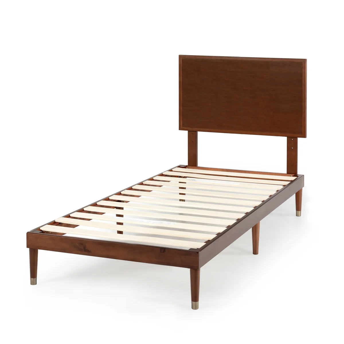 Hermes Contemporary Modern Solid Wood Platform Bed with Adjustable Headboard