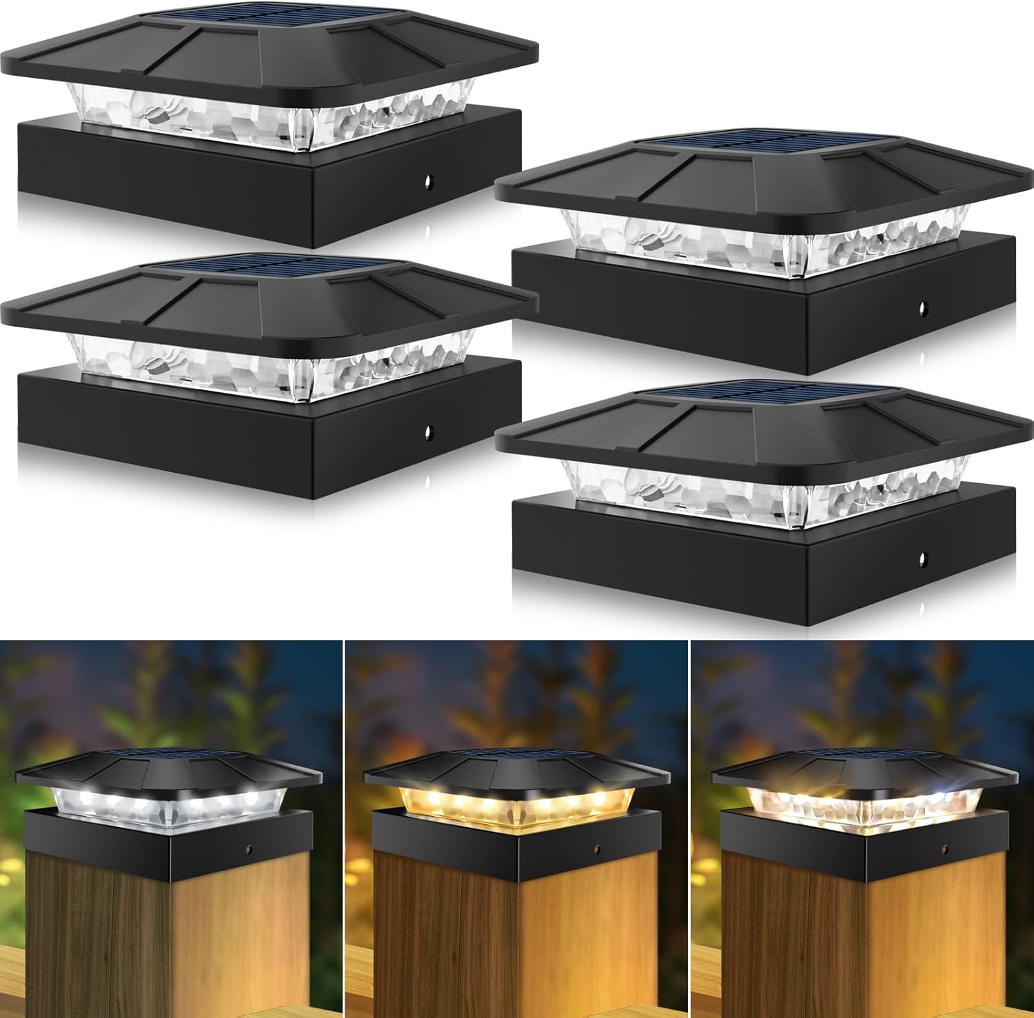 Unbranded Solar Post Light - 4 Pack