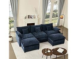 Convertible Modular Sectional Sleeper Sofa With Pull Out Bed, L Shaped Couch 5-seat Sofas With Storage, Sleeper Sectional Couch For Living Room, Small Apartment
