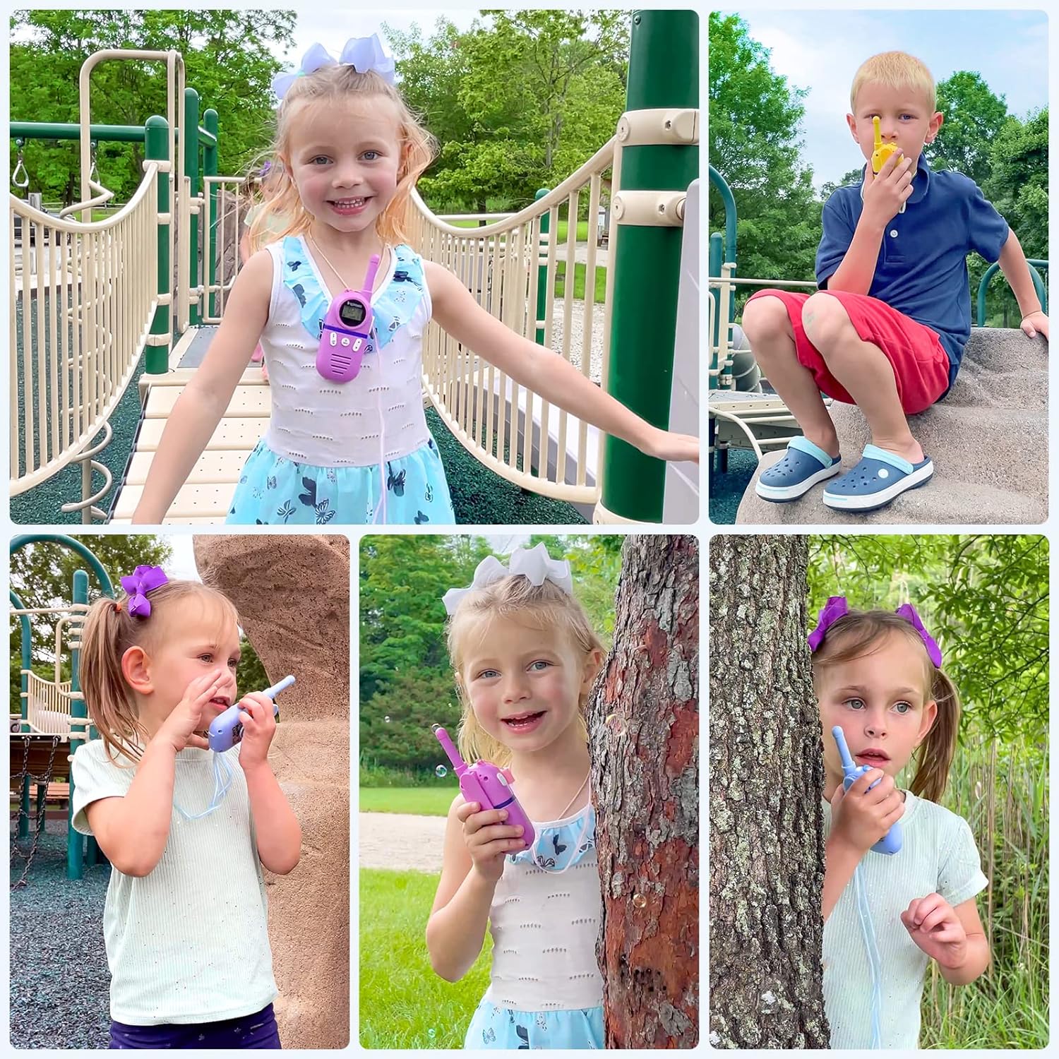 Walkie Talkies for Kids Rechargeable,Toys for Boys and Girls Ages 3-12, 3 Pack Long Range 2-Way Radios, Birthday Gifts,Christmas Stockings, Outdoor Play, Family Games, Hiking Camping Gear Dreamland Trio 3 Pack