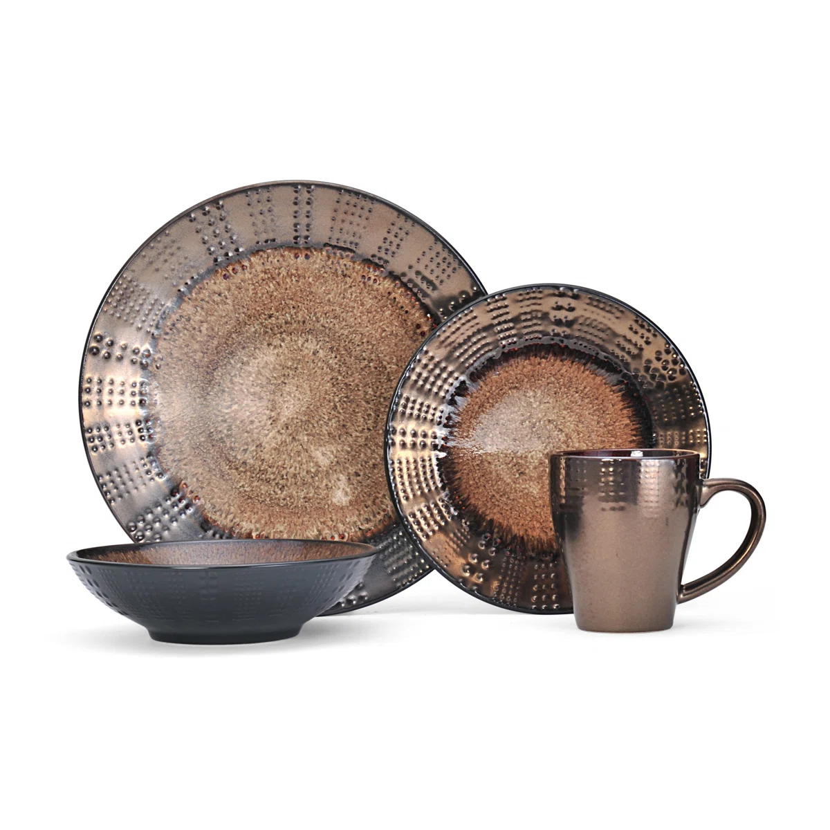 Mikasa Verona 16-Piece Stoneware Dinnerware Set, Service for 4