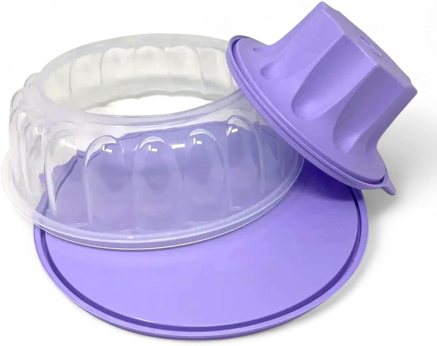 Tupperware Jel Ring Mold 6 cups in Lilac purple