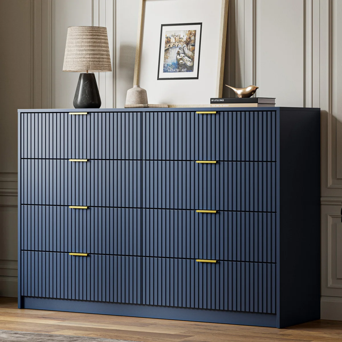 8-Drawer Double Dresser, 55" W