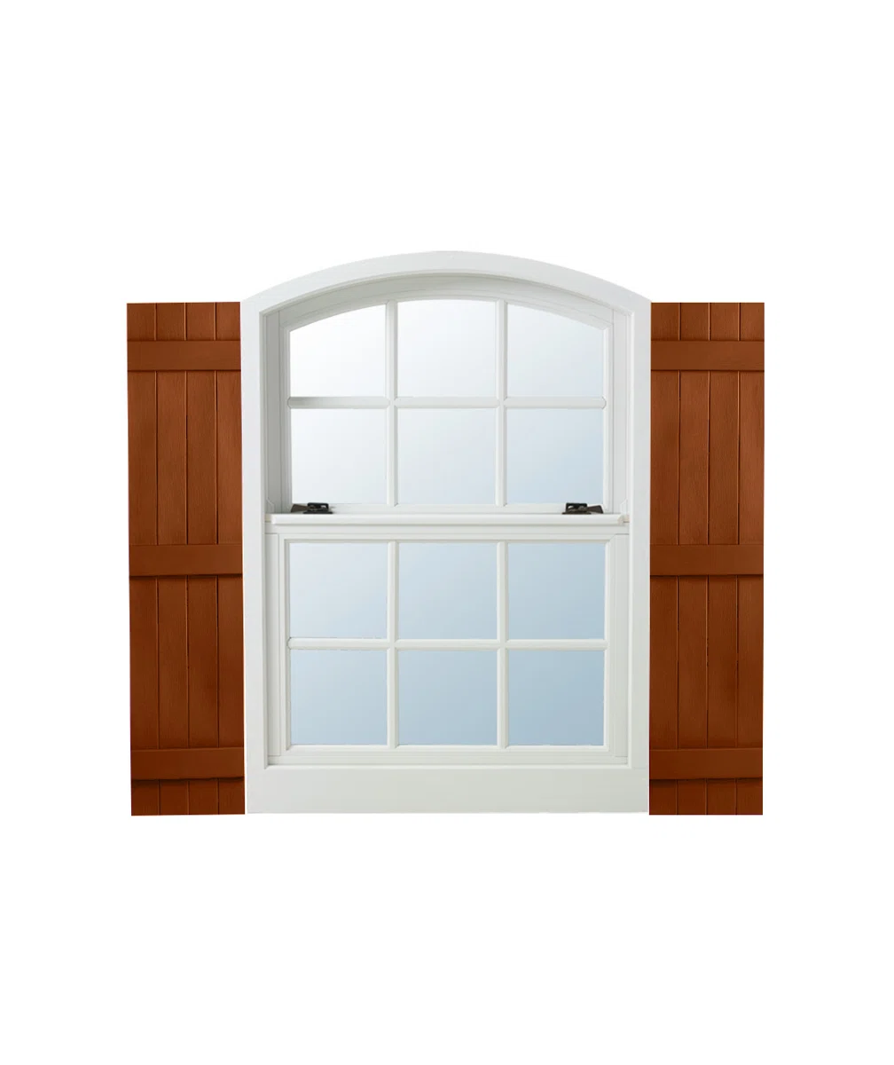 Four Board and Batten Closed Vinyl Shutters Pair