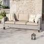 Metal 3 Person Patio Sofa With Cushion