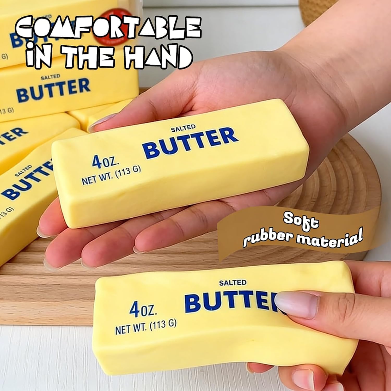 1pcs Squeeze Butter Squishy Toy, Pack Sensory Stress Relief Squishies Soft & Stretchy Fidget Toys for Anxiety Relief Party Favors (Dumpling Squishy Butter) (Small)