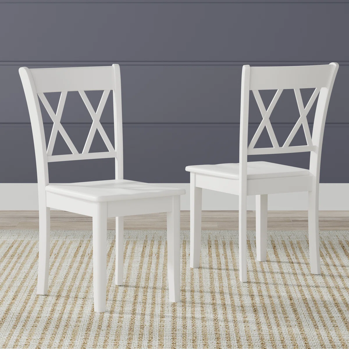 Turpin Solid Wood Cross Back Side Chair