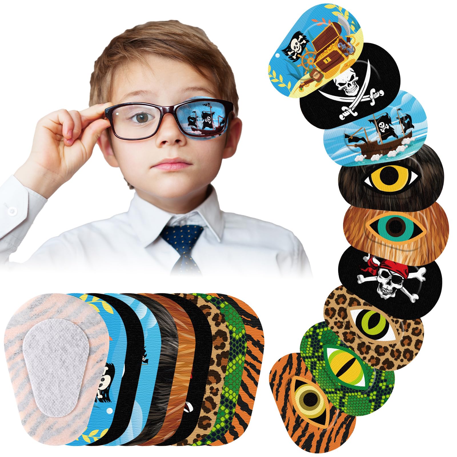 Panelee 89 Pcs Adhesive Eye Patches for Boys Toddler