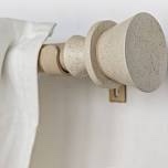 Nicastro Beige Iron Adjustable 1'' Dia Single Curtain Rod