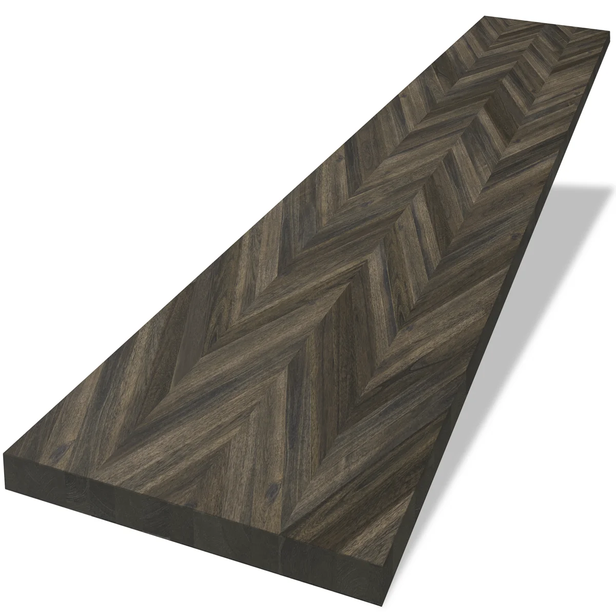 Gladys Premium Chevron Butcher Block Countertop for DIY Kitchen, Dining Table, & Desk Top, 100% Solid Wood, 1.5In Thick