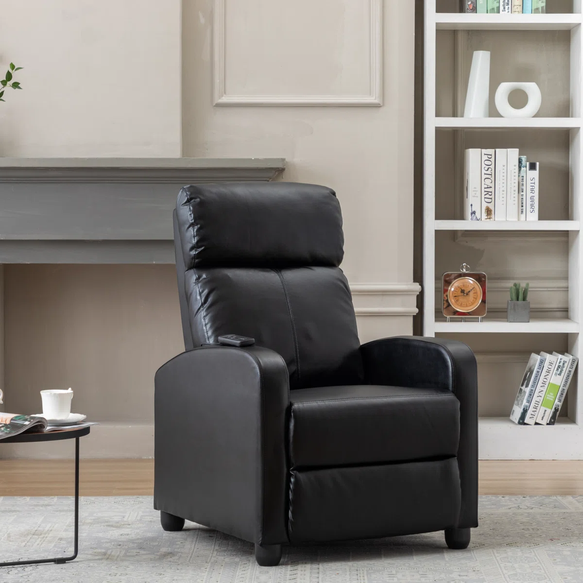 Maleah 25.6'' Wide Modern and Soft Breathable Leather Compact Massage Chair with Remote Control