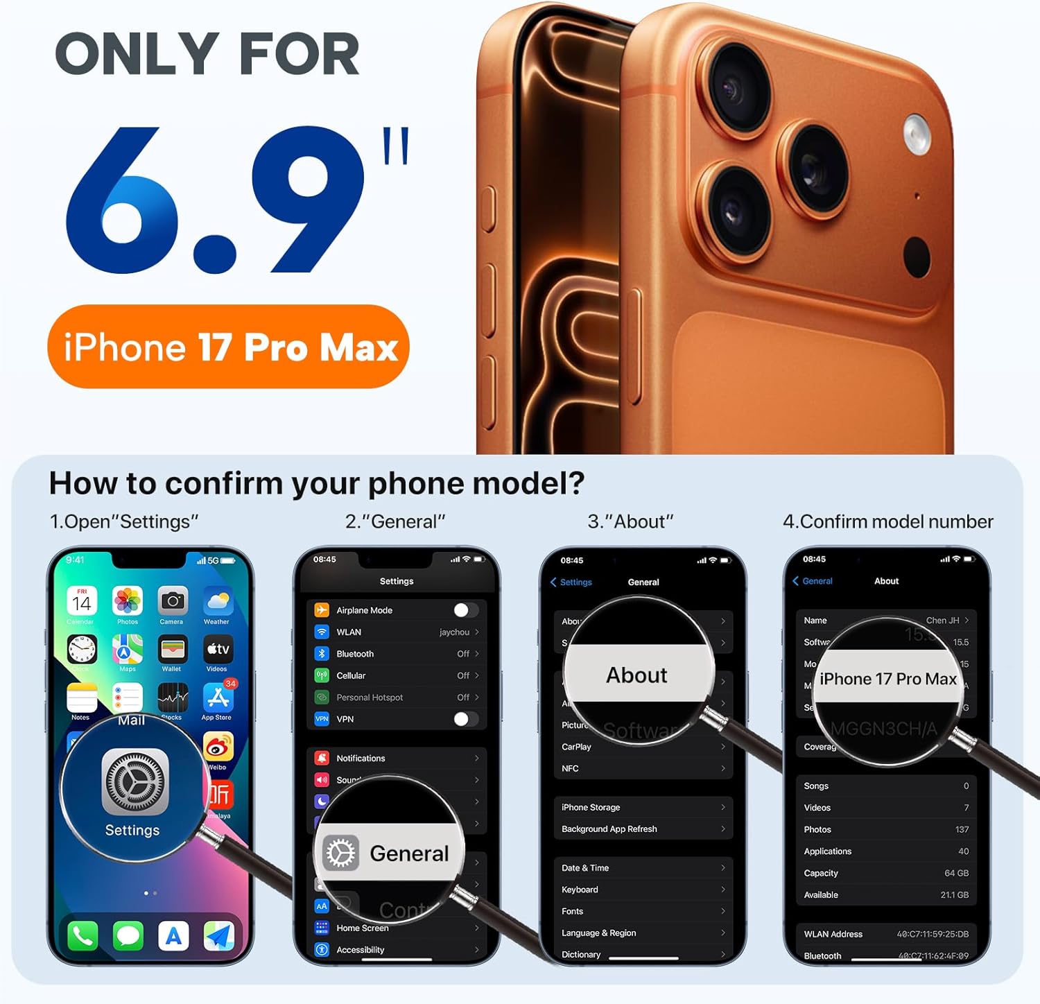 Miracase Magnetic for iPhone 17 Pro Max Case, Compatible with MagSafe, Integrated Silicone Camera Control Cover, 3.0mm Thicken Shockproof Drop Protection Phone Case for 17 ProMax, Dark Blue Dark Blue iPhone 17 Pro Max