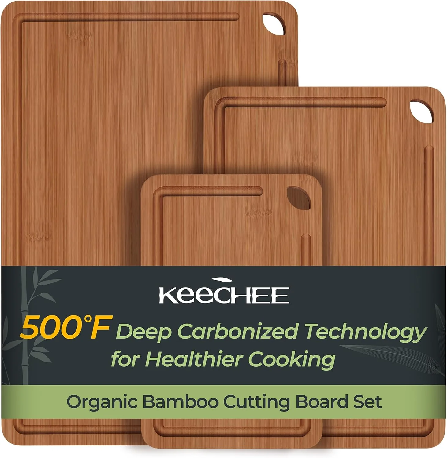 Keechee Bamboo Cutting Boards Set of 3