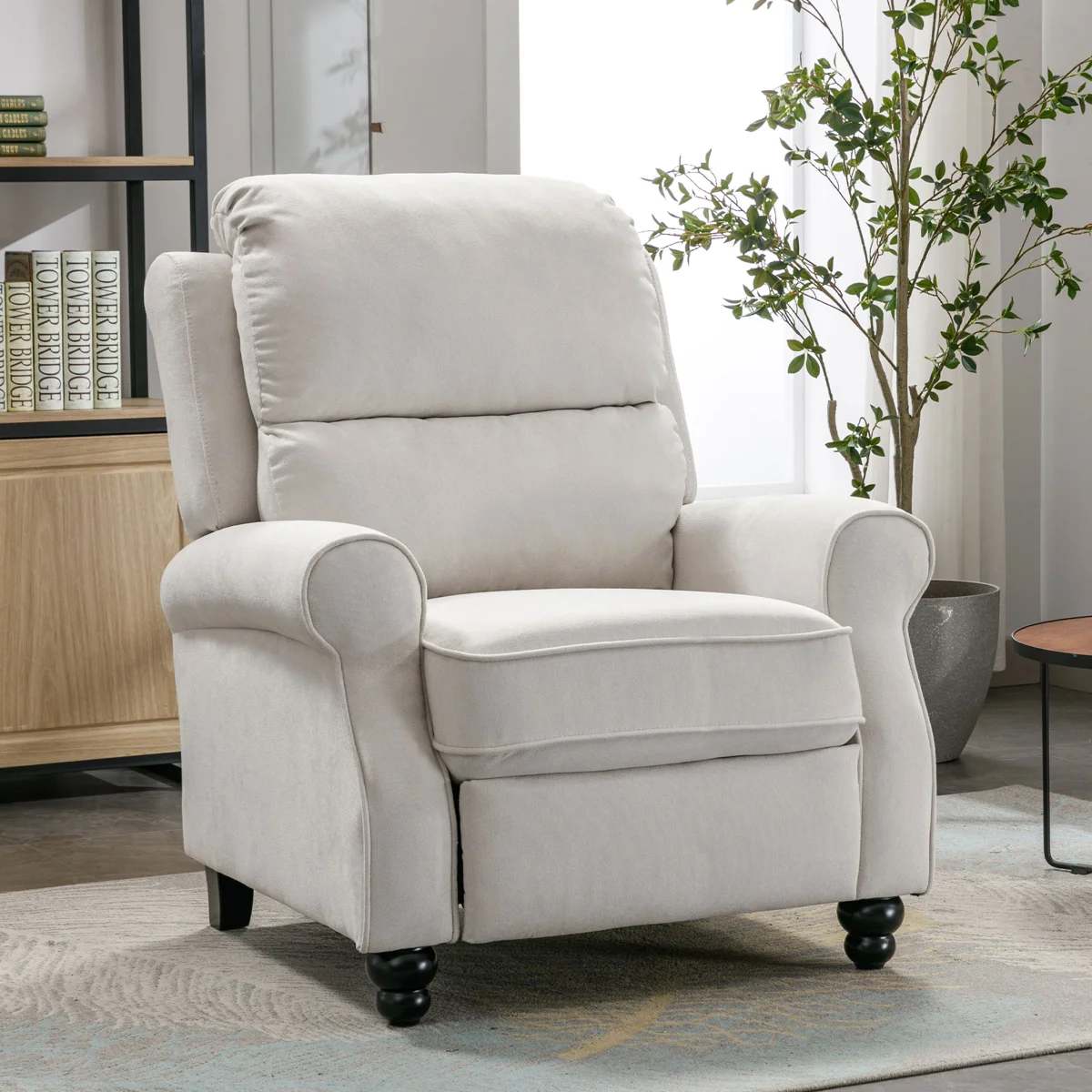 Claire 35.4'' W Classic and Soft Push Back Recliner with Wide Backrest
