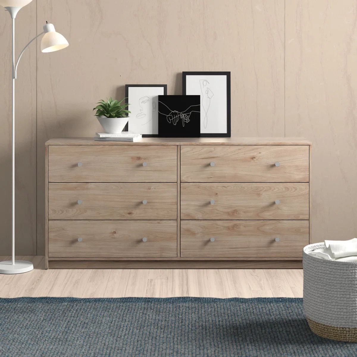 incomplete Clanton 6 Drawer 56.34 W Double Dresser