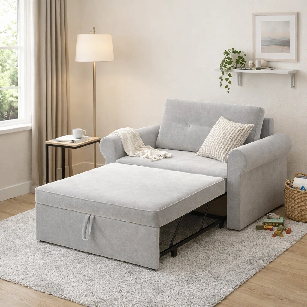 (SIDES ONLY)52-Inch Wide Single Sofa, Comfort Upholstered Chair and a Half