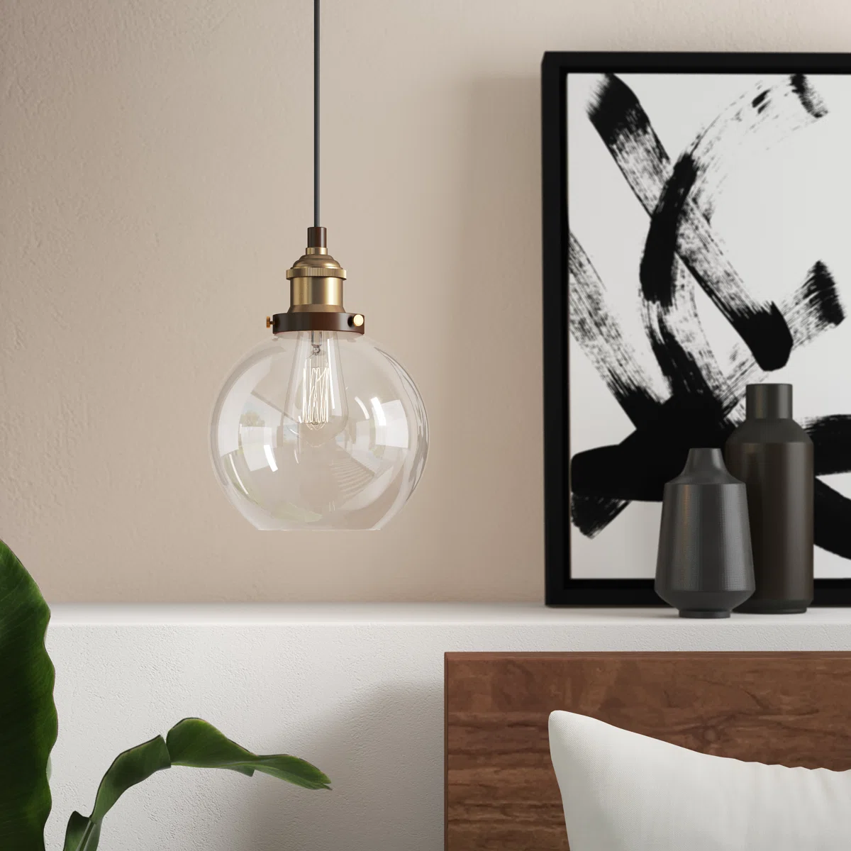 Dedriana 1 - Light Single Globe Pendant