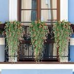 ONE PIECE Outdoor Artificial Hanging Plants, 30 inch Eucalyptus Leaf Greenery Vine for Indoor and Outdoor Garden, Balcony, Patio Greenery Decoration