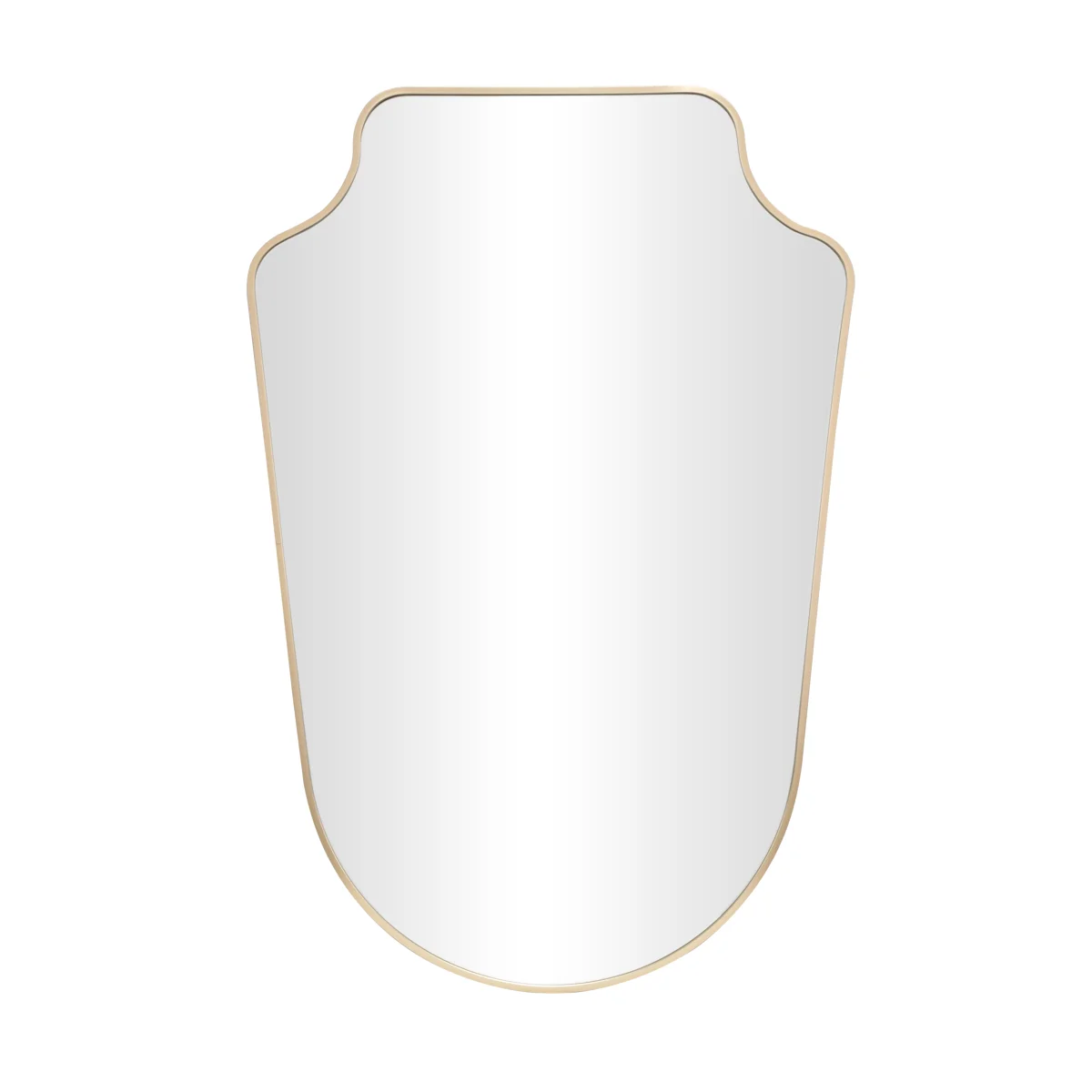 Soleil Shield Brass Wall Mirror