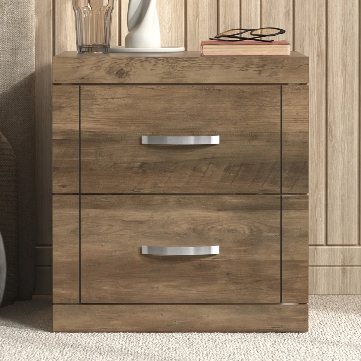 Avigail 20.31" 2 Drawer Nightstand