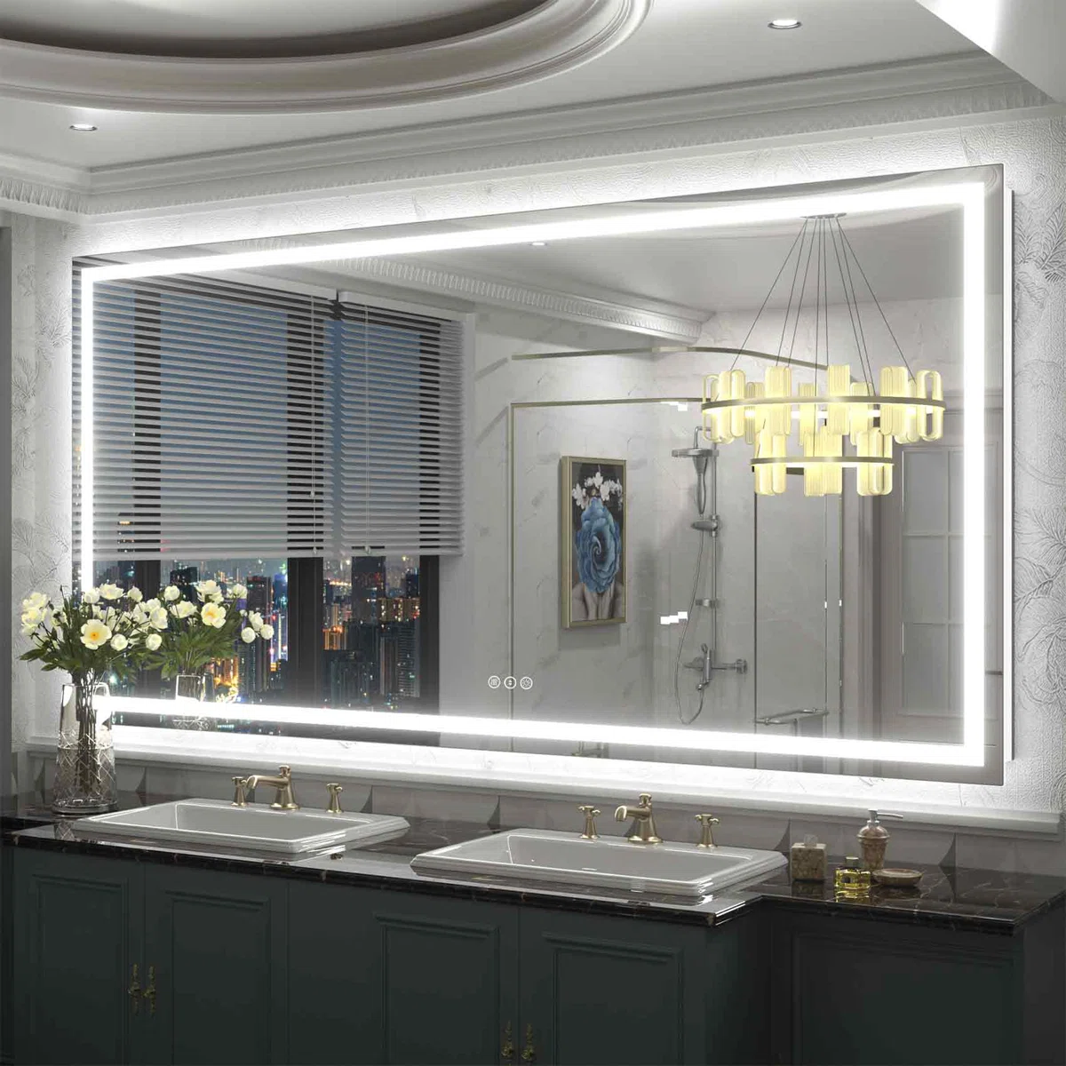 UL Certified Front & Back LED Anti-Fog Tempered Glass Bathroom/ Vanity Mirror - Basics by Wayfair™