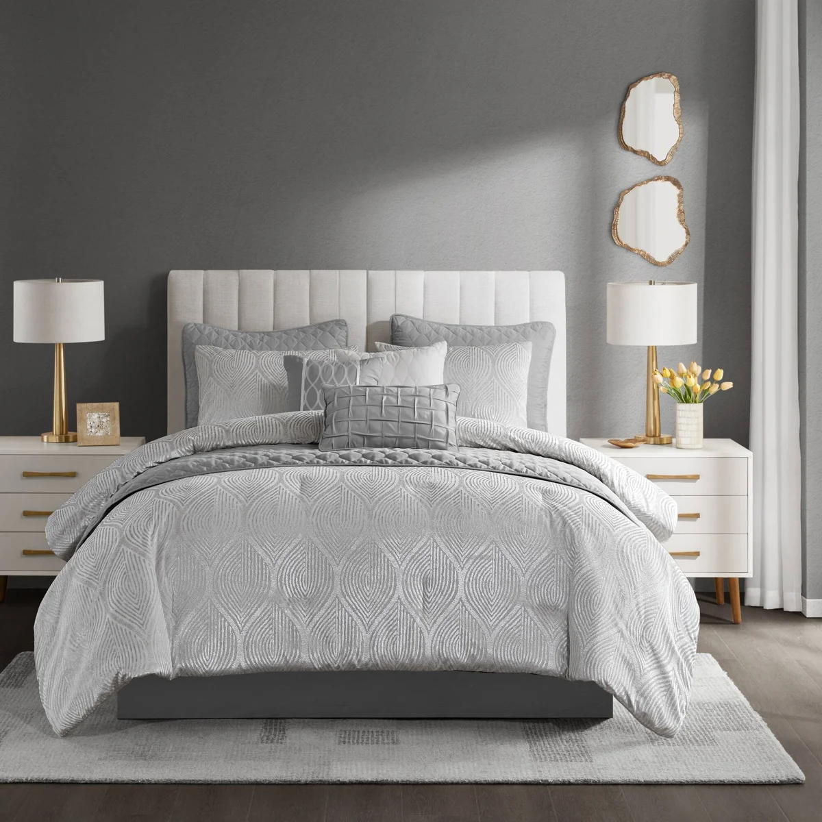 Nocturne 10 Piece Jacquard Comforter Set