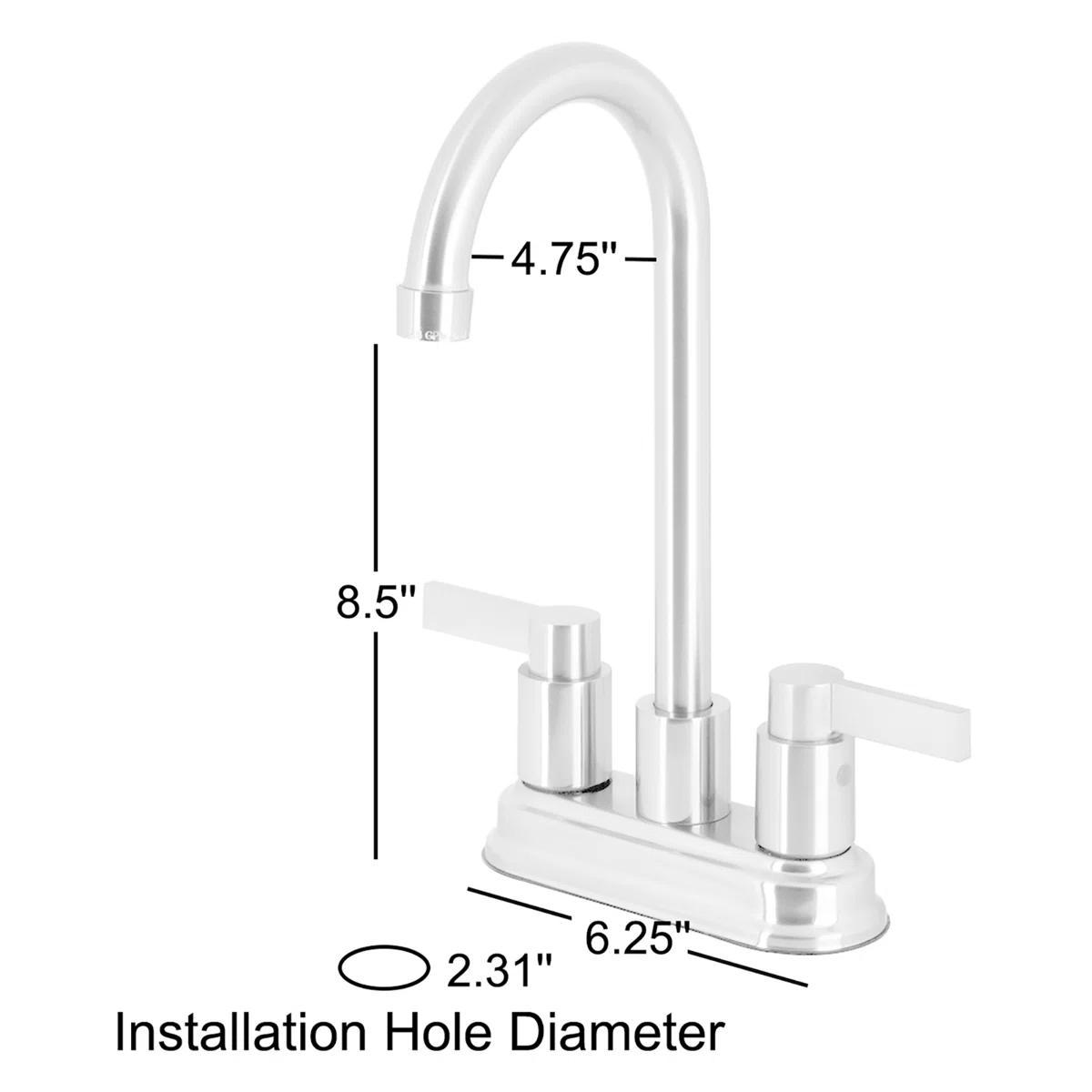 Kingston Brass Nuvofusion Two-Handle 2-Hole Deck Mount Bar Faucet
