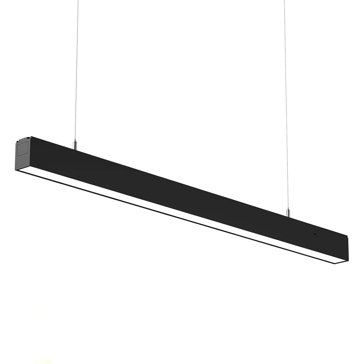 120-277v Commercial-grade 4ft Linkable Led Up And Down Architectural Linear Strip Light Fixture, 0-10v Dim, 50/40/35/30/25w Adjustable Watt & Cct 6500/5700/5000/4000/3500k, Black (set Of 4)