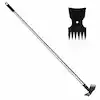 Garden Hoe and Rake Combo - Multi-Section Handle Assembly