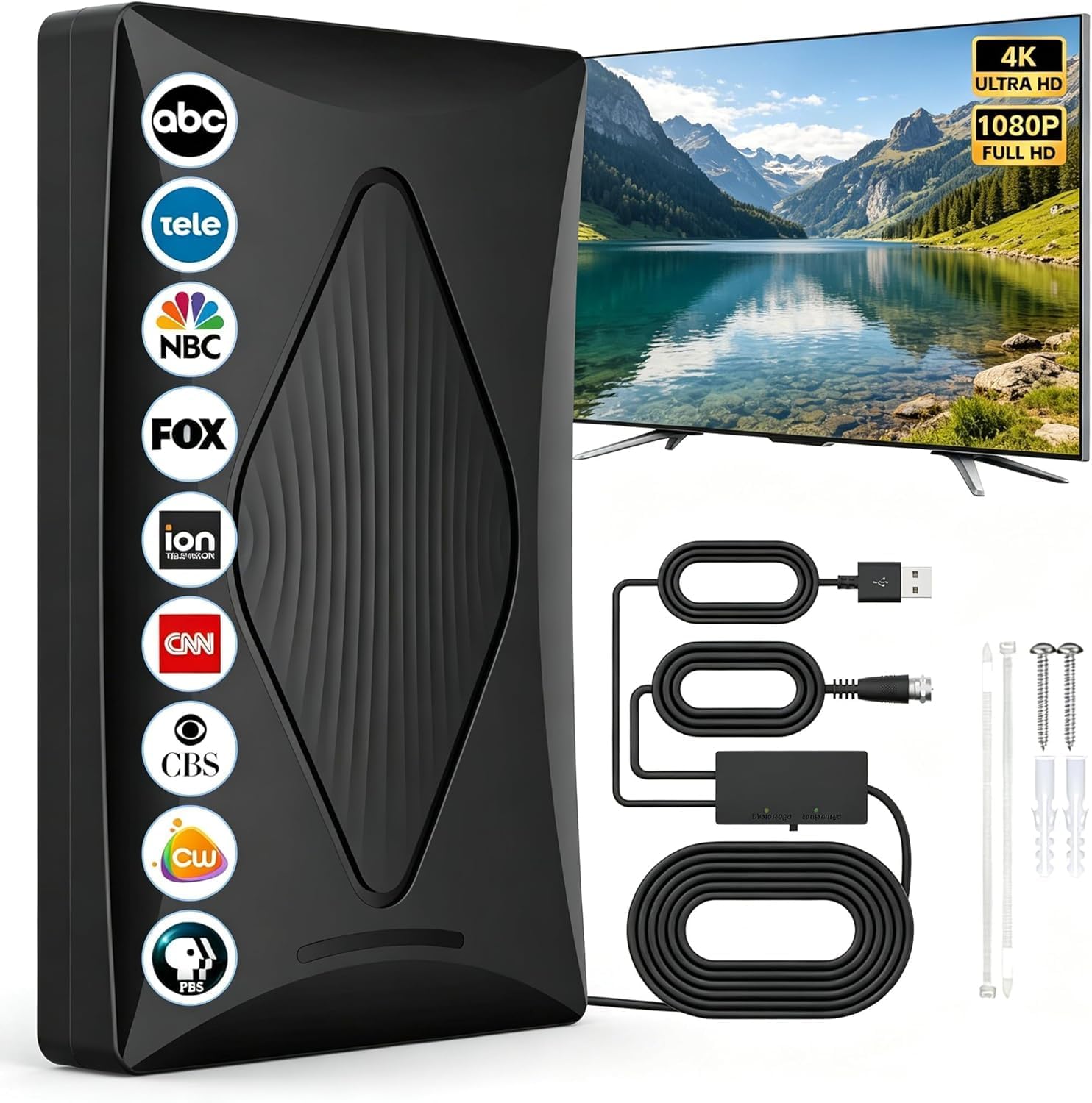 Universal 4K/1080P Indoor/Outdoor Digital TV Antenna