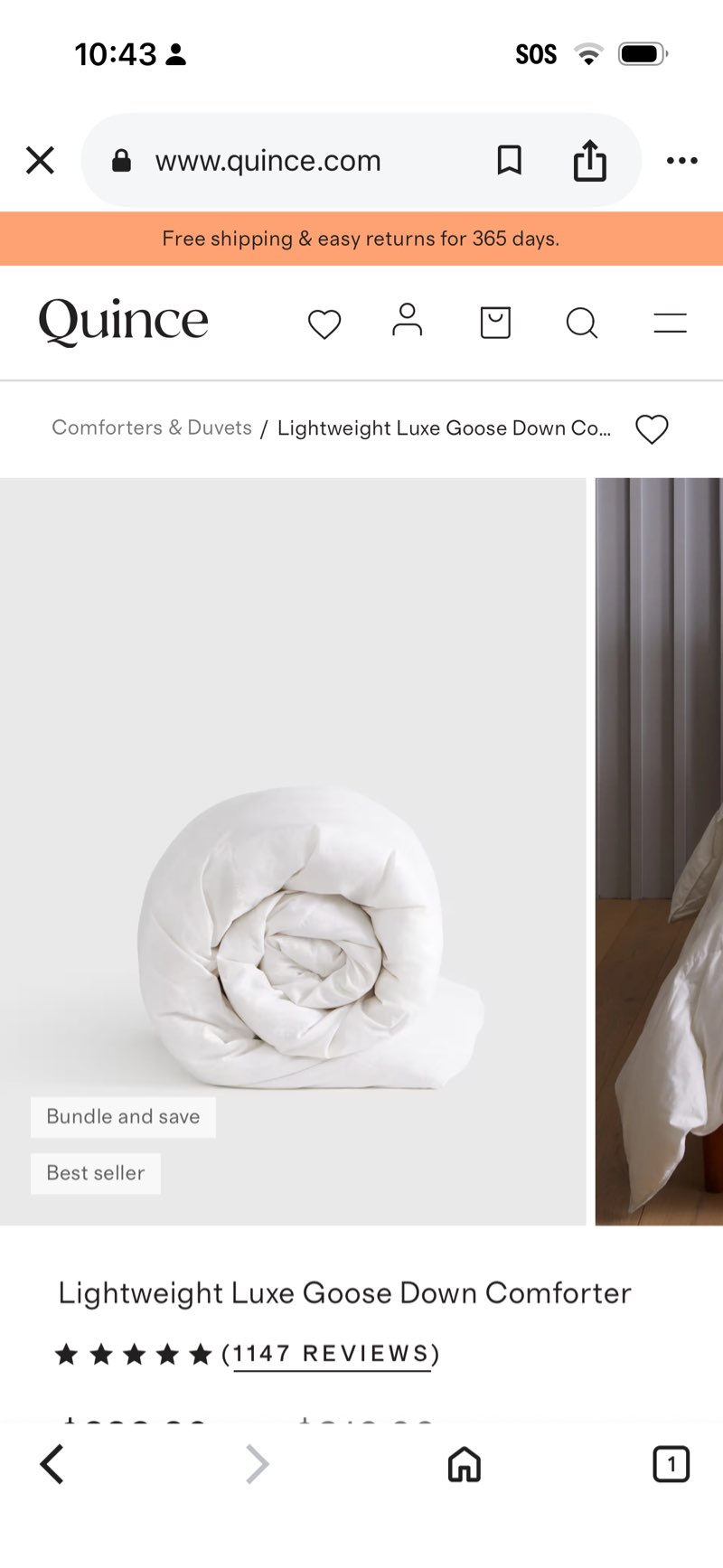(needs washed)Lightweight Luxe Goose Down Comforter