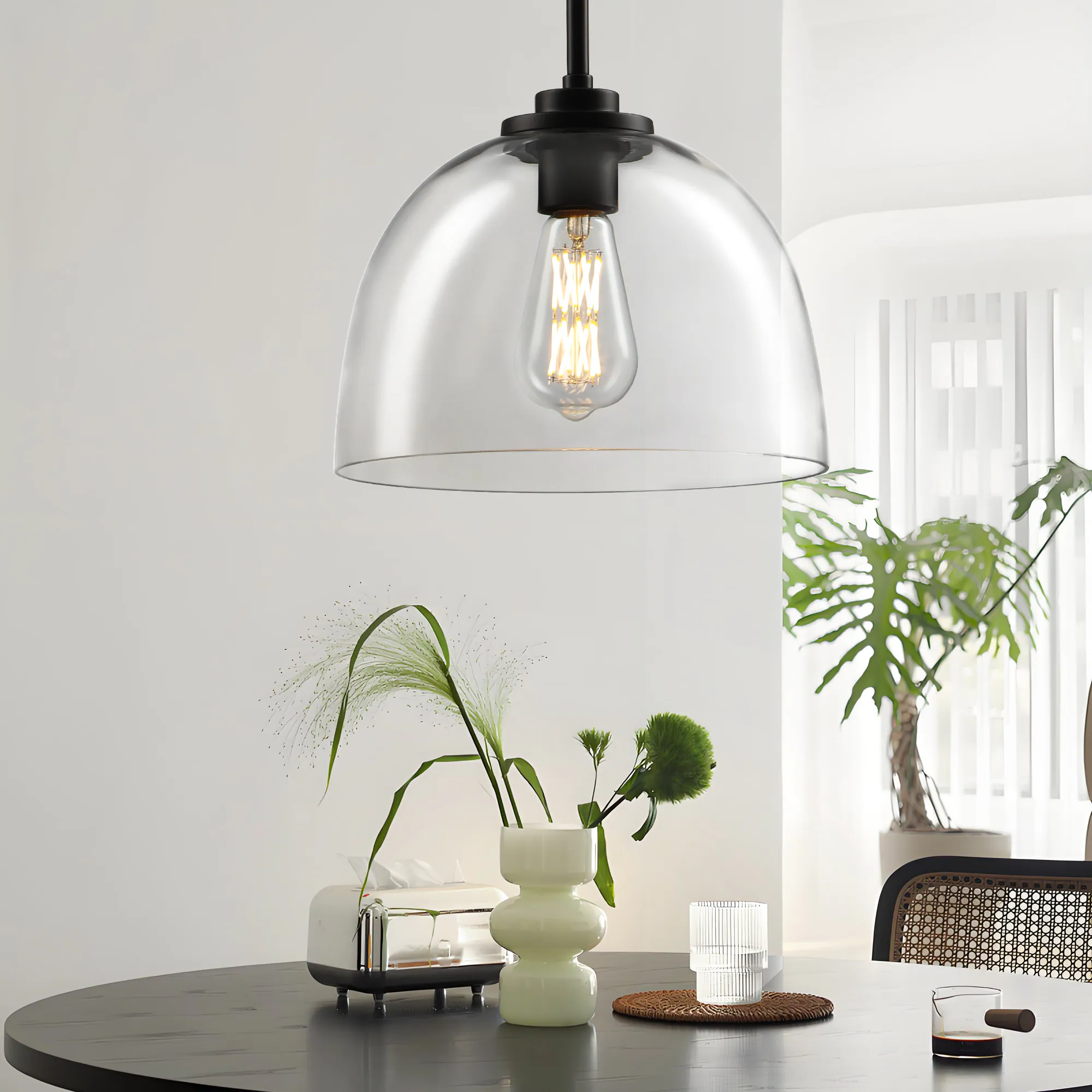 Light Fixture 8023PL-01-US Black *Incomplete *Top hardware only*